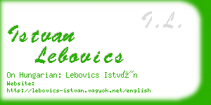 istvan lebovics business card